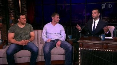 Александр Зубков, Алексей Воевода и Леонид Ярмольник. Вечерний Ургант. 283 выпуск от 28.02.2014