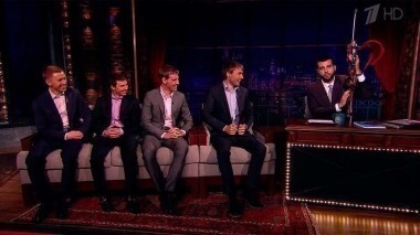 Антон Шипулин, Евгений Устюгов, Дмитрий Малышко и Алексей Волков. Вечерний Ургант. 294 выпуск от 27.03.2014