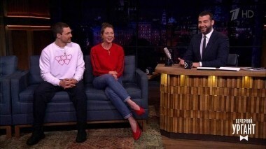 Джеки Цай, Алена Заварзина и Вик Уайлд. Вечерний Ургант. 928 выпуск от 13.02.2018