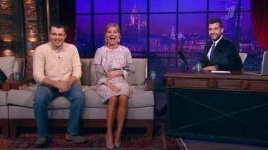 Гарик Харламов, Кристина Асмус и Андрей Державин. Вечерний Ургант. 205 выпуск от 20.09.2013