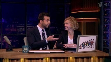 Ингеборга Дапкунайте и Данила Козловский. Вечерний Ургант. 587 выпуск от 12.02.2016