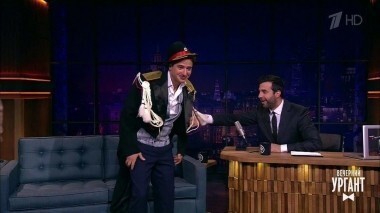 Иван Стебунов, Руслан Усачев и Михаил Кшиштовский. Вечерний Ургант. 820 выпуск от 23.05.2017