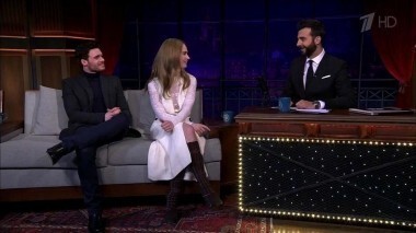 Ричард Мэдден и Лили Джеймс. Вечерний Ургант. 429 выпуск от 27.02.2015