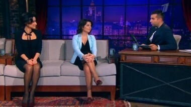 Тина Канделаки, Маргарита Симоньян и Владимир Пресняков. Вечерний Ургант. 125 выпуск от 26.02.2013