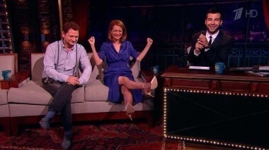 Виктория Исакова и Евгений Писарев. Вечерний Ургант. 308 выпуск от 24.04.2014